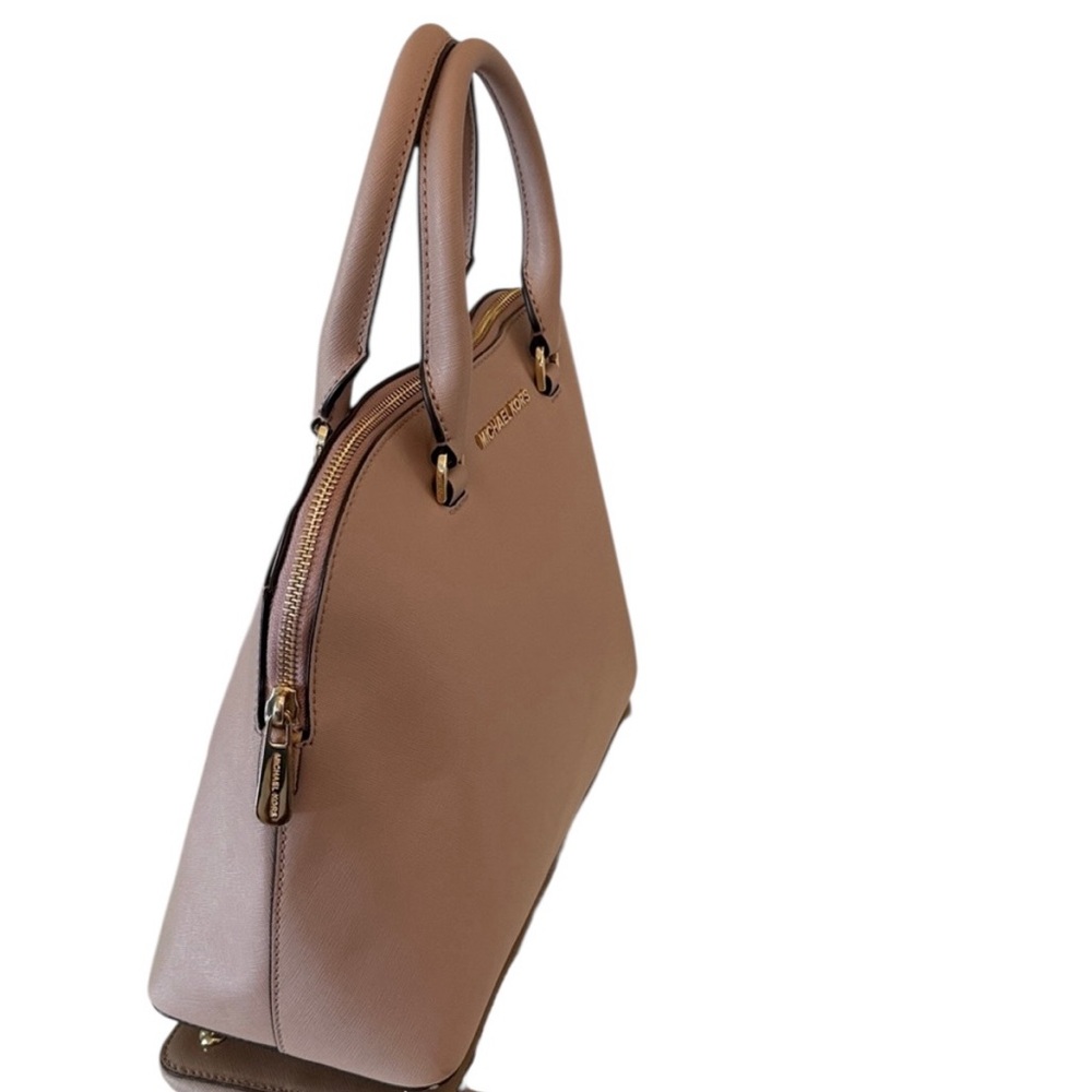 Expires in five hours Michael Kors Tan -Pink Satchel - Picture 4 of 14